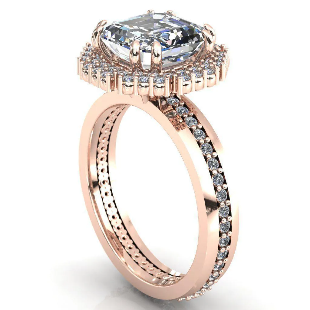 Grace Asscher Moissanite Diamond Halo Ring