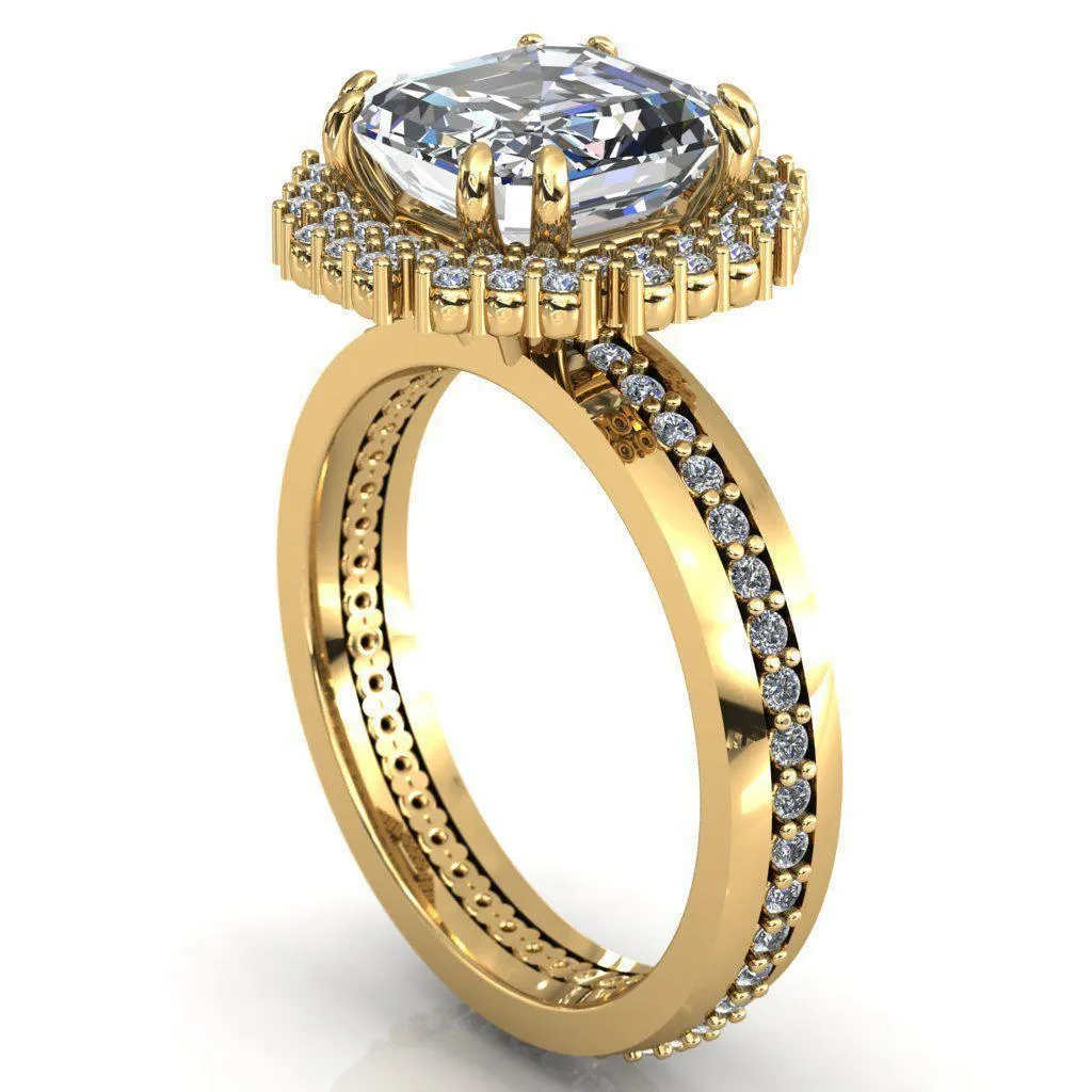 Grace Asscher Moissanite Diamond Halo Ring