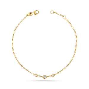Graduated Diamond Trio Bezel Bracelet