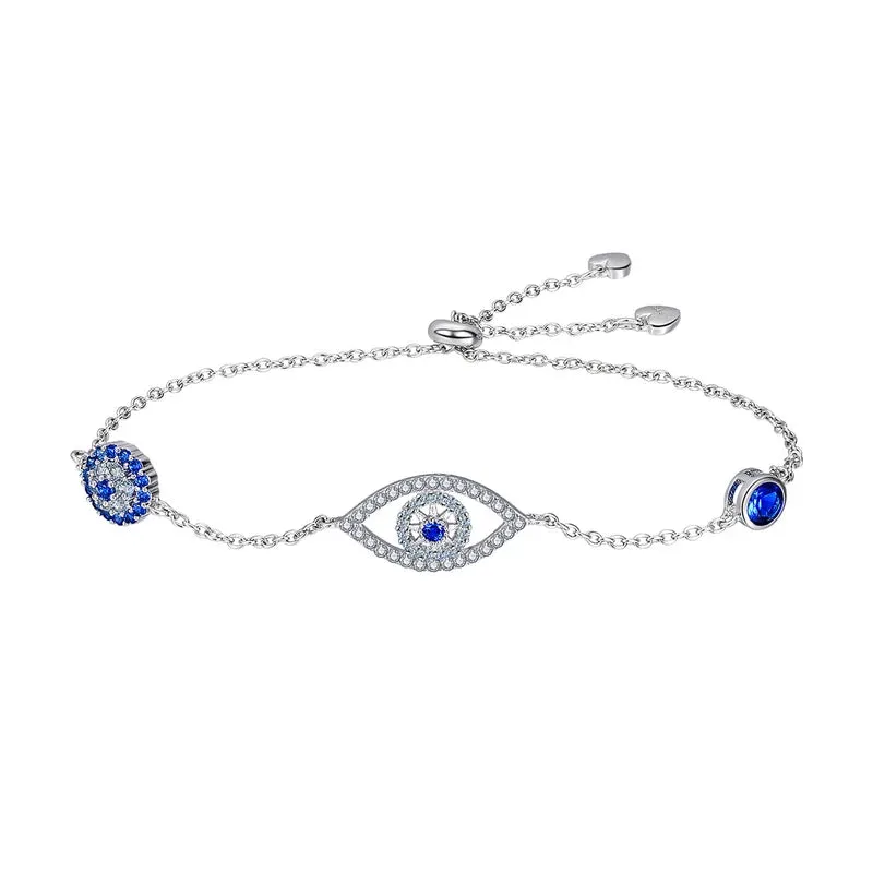 Guardian Eye Bolo Bracelet In Sterling Silver