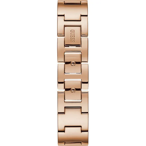 Guess Tri Glitz Rose Gold Mesh Bracelet Rose Gold Dial Quartz Watch for Ladies - W1142L4