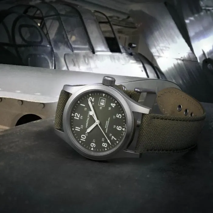 Hamilton Khaki Field Mechanical Mechanical Green Dial Men's Watch H69439363