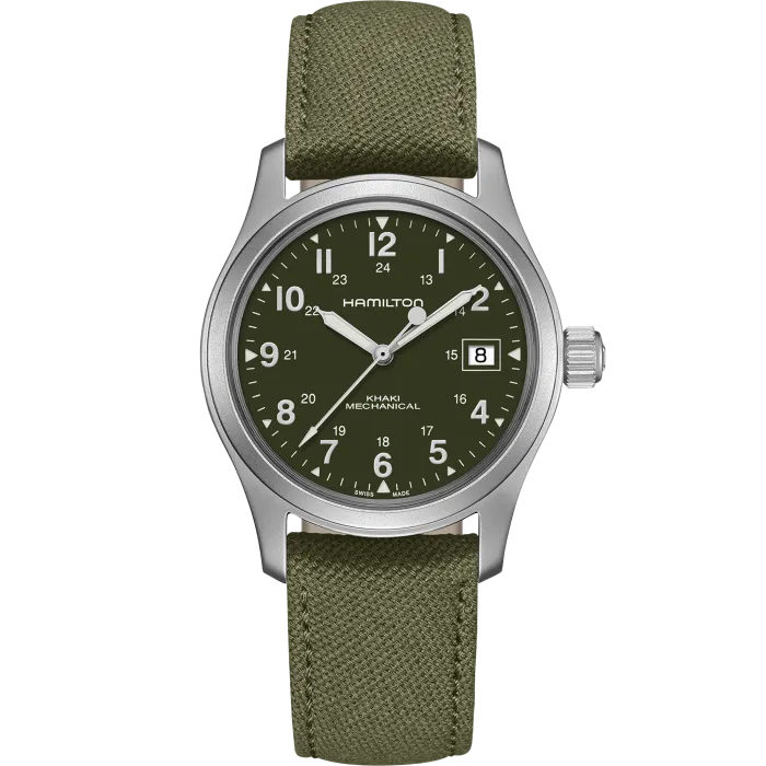 Hamilton Khaki Field Mechanical Mechanical Green Dial Men's Watch H69439363