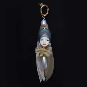 Handcrafted Clay “The Girl with a Pearl Earring”Earrings