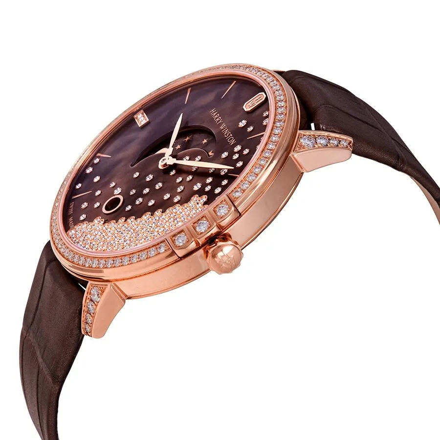 Harry Winston Midnight Men's 18k Rose Gold Diamond Watch MIDQMP39RR004