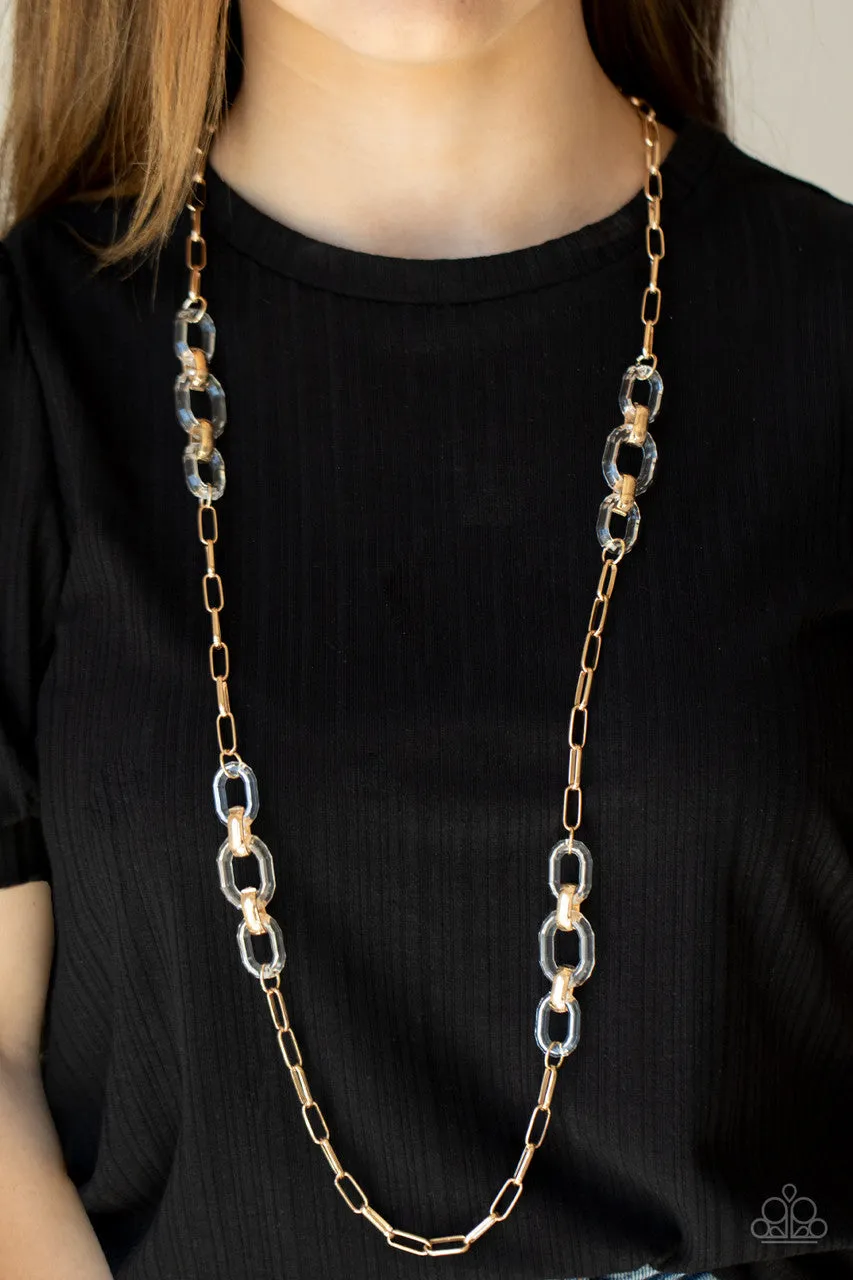 Have I Made Myself Clear? Gold Paparazzi Necklace