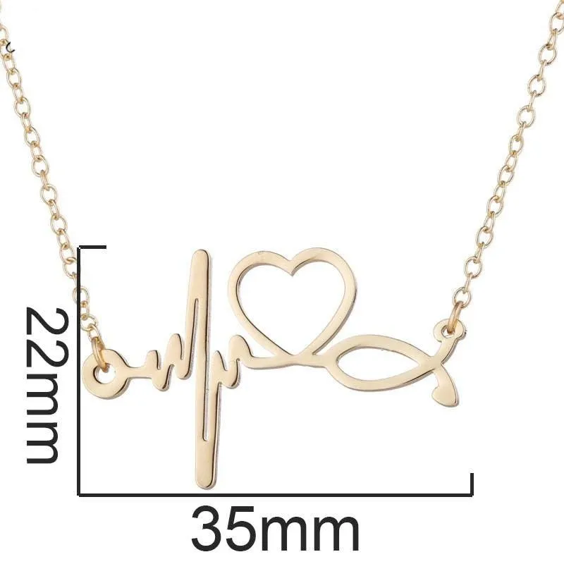 Heartbeat Cardiogram Stethoscope Women Bracelet