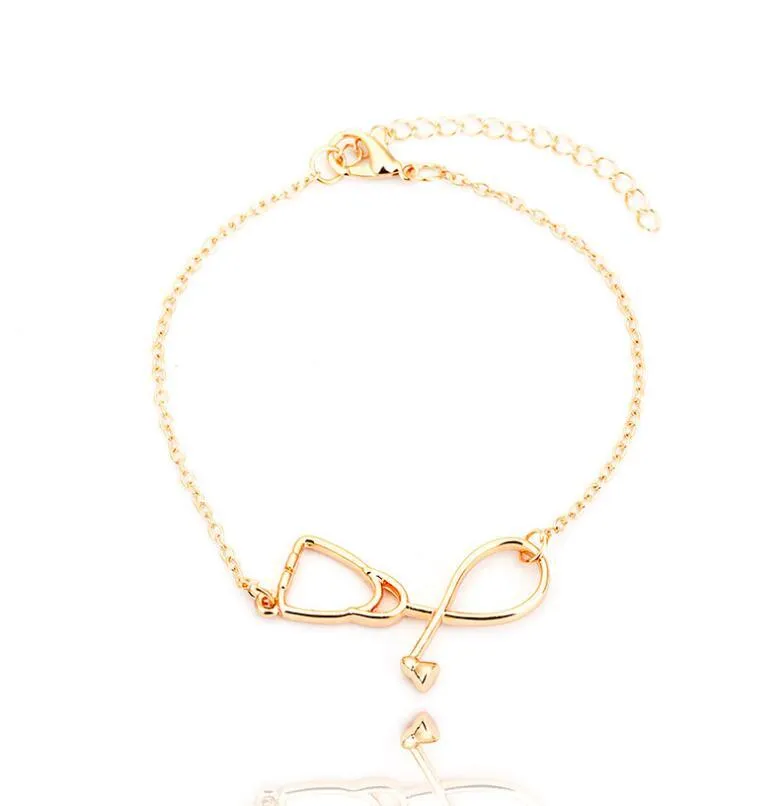 Heartbeat Cardiogram Stethoscope Women Bracelet