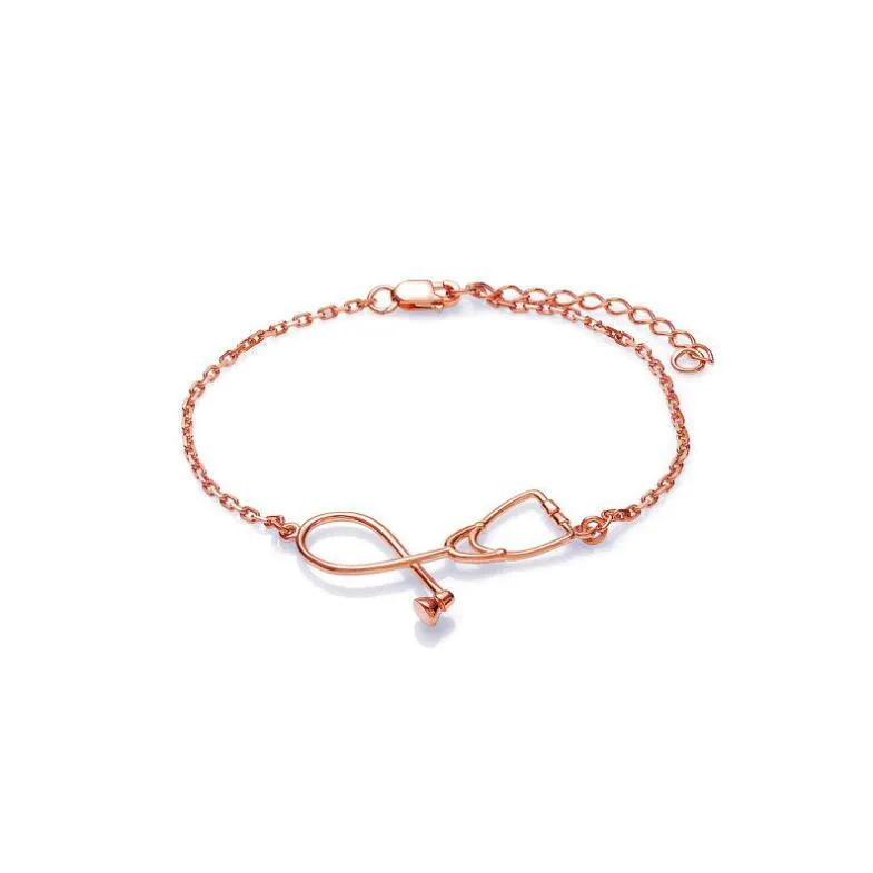 Heartbeat Cardiogram Stethoscope Women Bracelet
