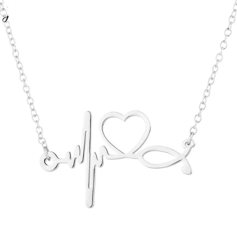 Heartbeat Cardiogram Stethoscope Women Bracelet