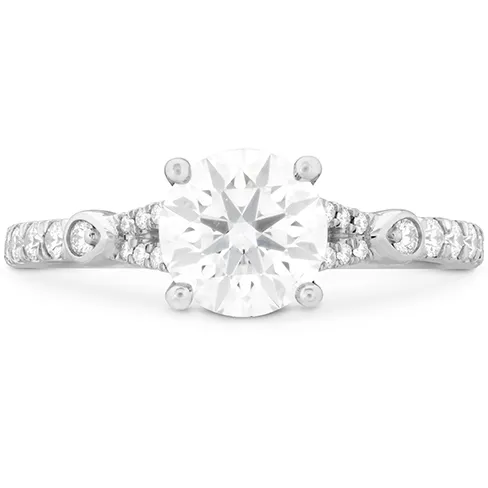 Hearts On Fire Cali Chic Petal Split Shank Diamond Engagement Ring