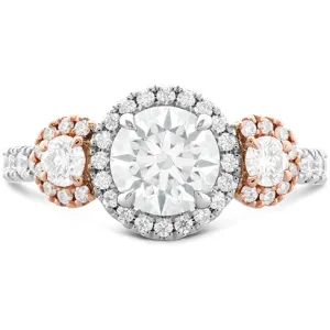 Hearts On Fire Integrity Three Stone Diamond Engagement Ring
