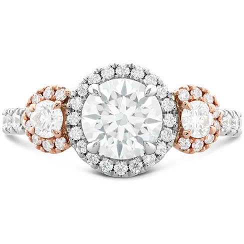 Hearts On Fire Integrity Three Stone Diamond Engagement Ring