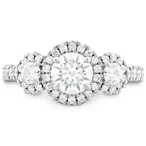 Hearts On Fire Integrity Three Stone Diamond Engagement Ring