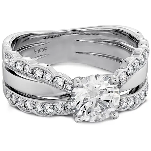 Hearts On Fire Lorelei Double Diamond Row Engagement Ring