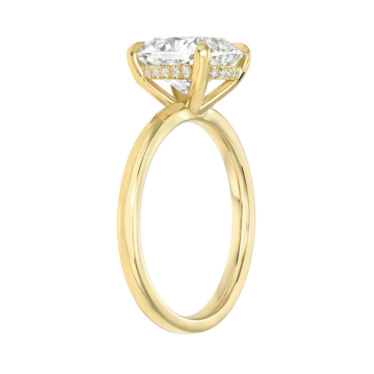 HIDDEN HALO SOLITAIRE ENGAGEMENT RING