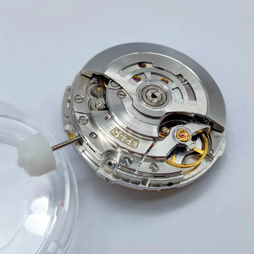 High Quality 3255 Movement Dual Calendar Shanghai 3255 Automatic Mechanical Movement 31 Jewels Blue Balance Wheel Watch Movement