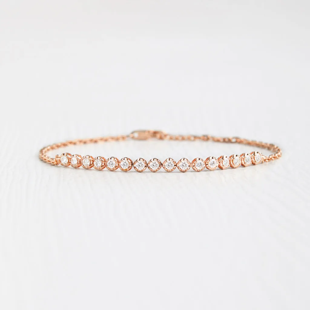 Hope Diamond bracelet (18K solid gold)