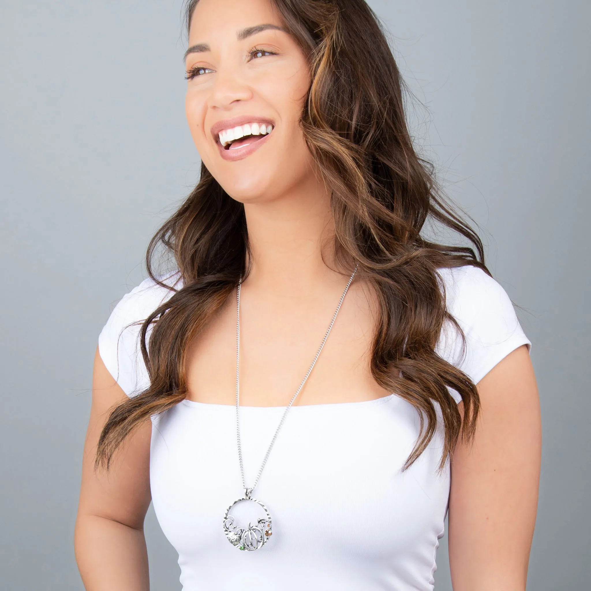Howard's Jewelry Women's Halloween Blair Pumpkin Pendant Necklace