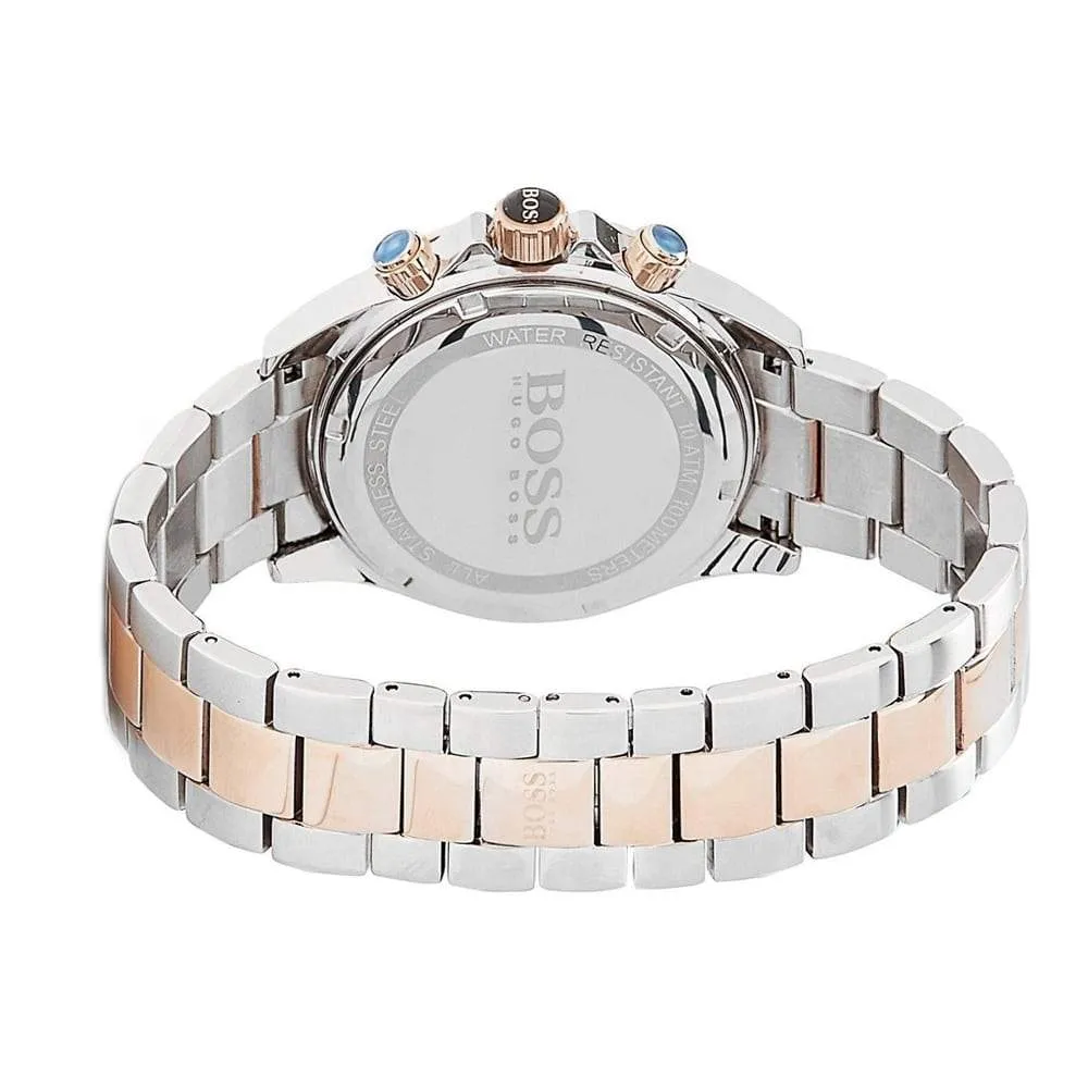 Hugo Boss Mens Ikon Two-Tone Rose Gold Silver Watch 1513339
