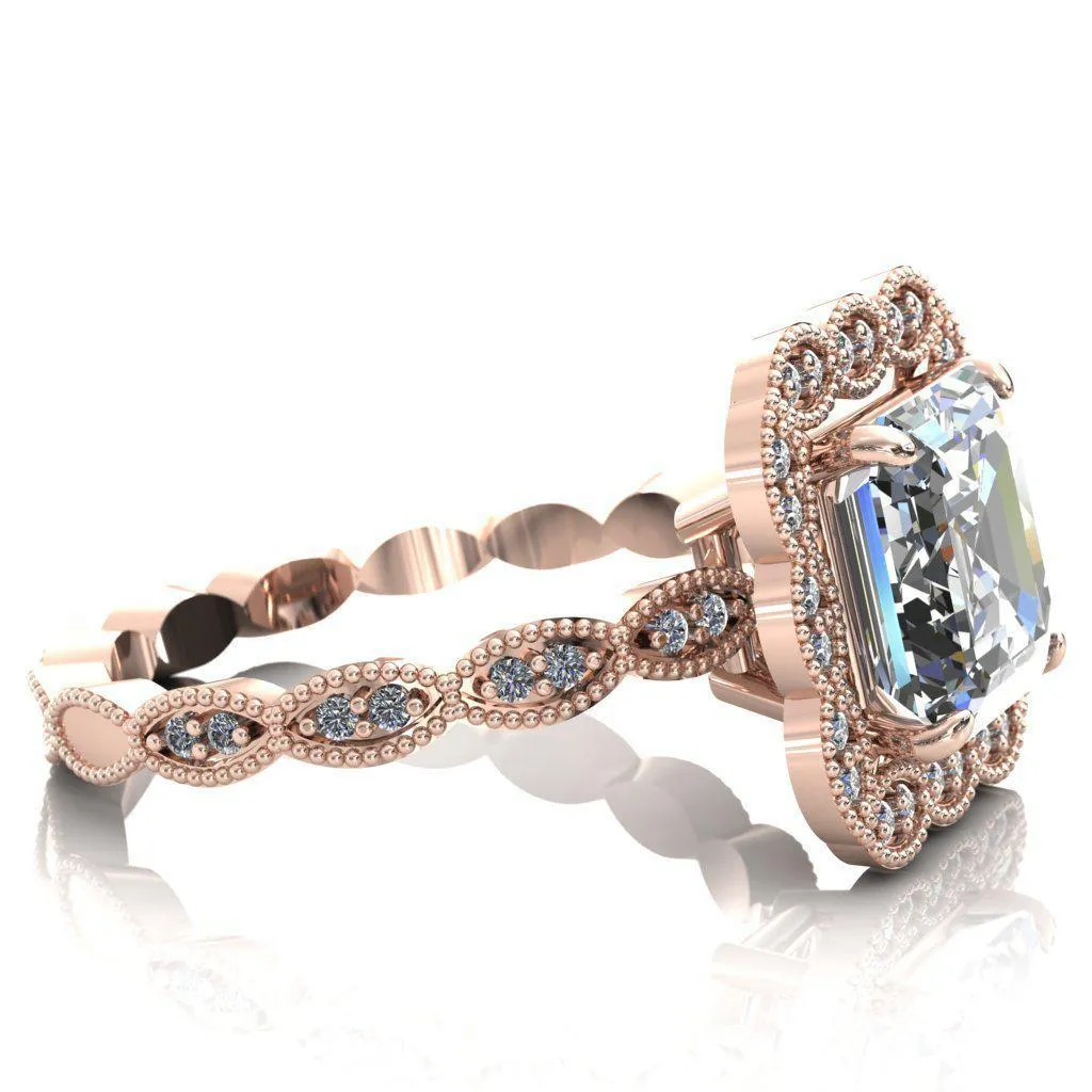 Ingrid Asscher Moissanite Calysta Halo Ring