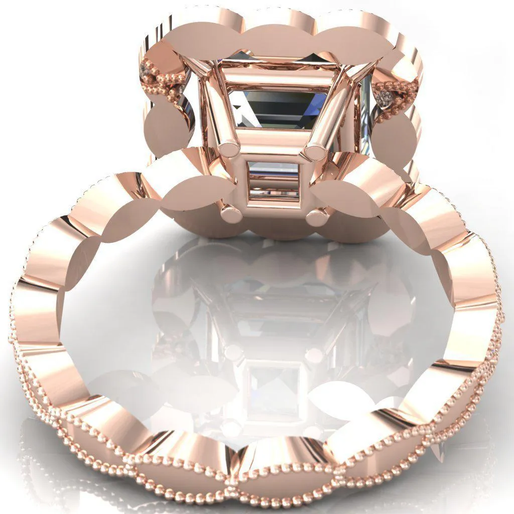 Ingrid Asscher Moissanite Calysta Halo Ring