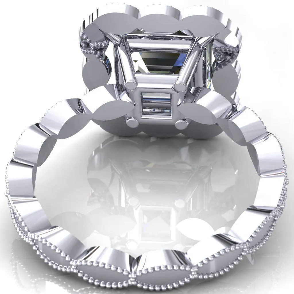 Ingrid Asscher Moissanite Calysta Halo Ring
