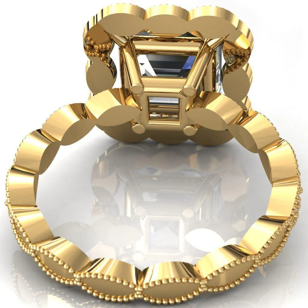 Ingrid Asscher Moissanite Calysta Halo Ring