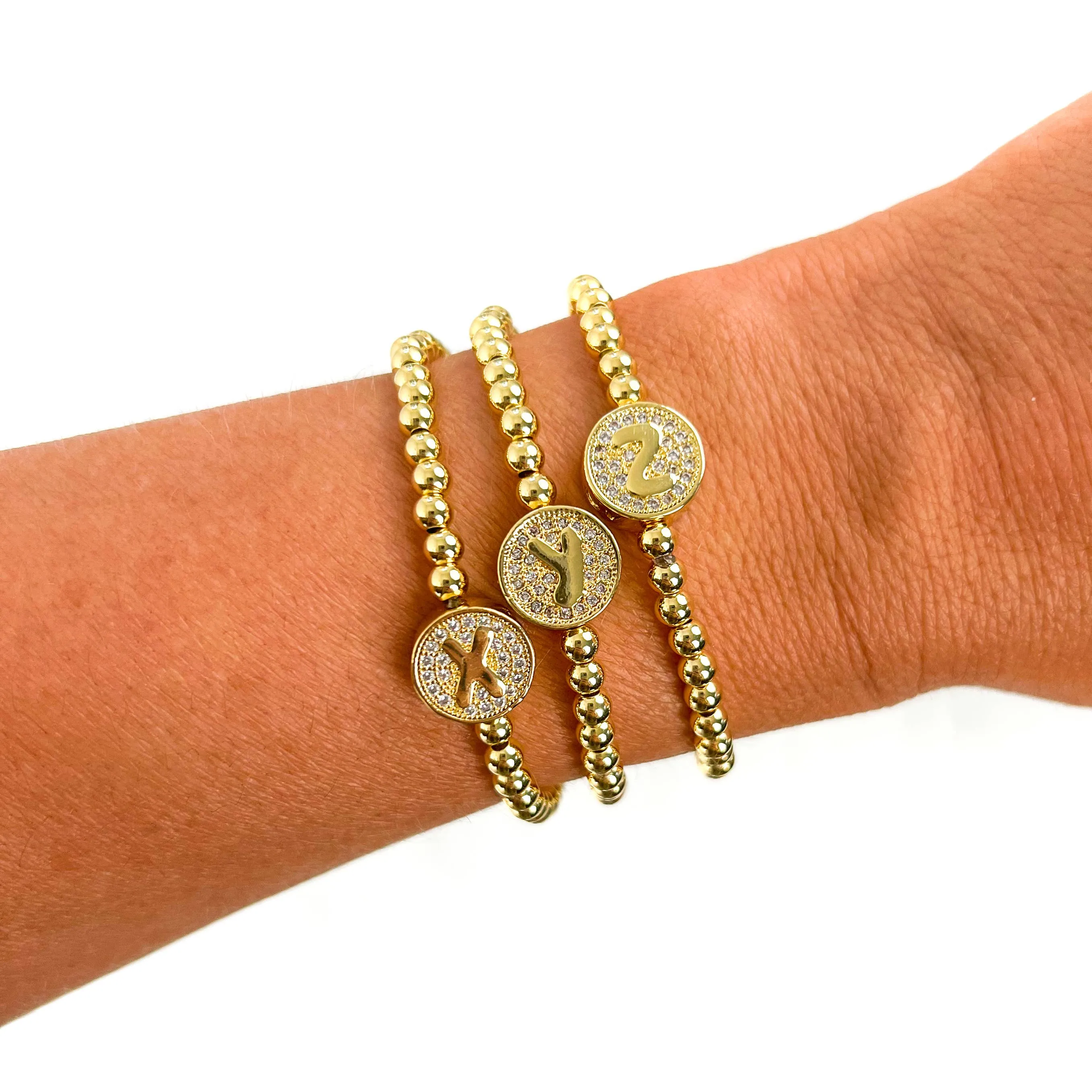 Initial Simulated Diamond Bracelet: P