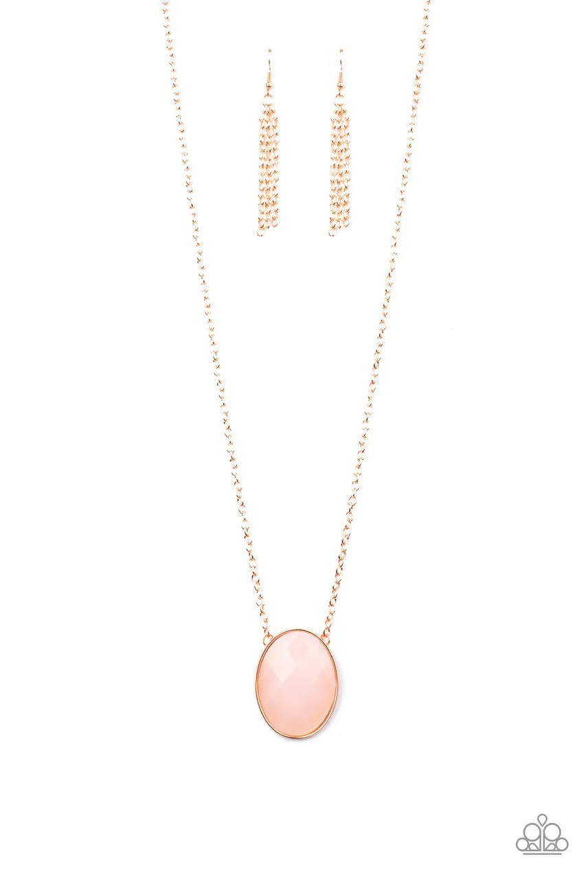 Intensely Illuminated Copper Paparazzi Necklace