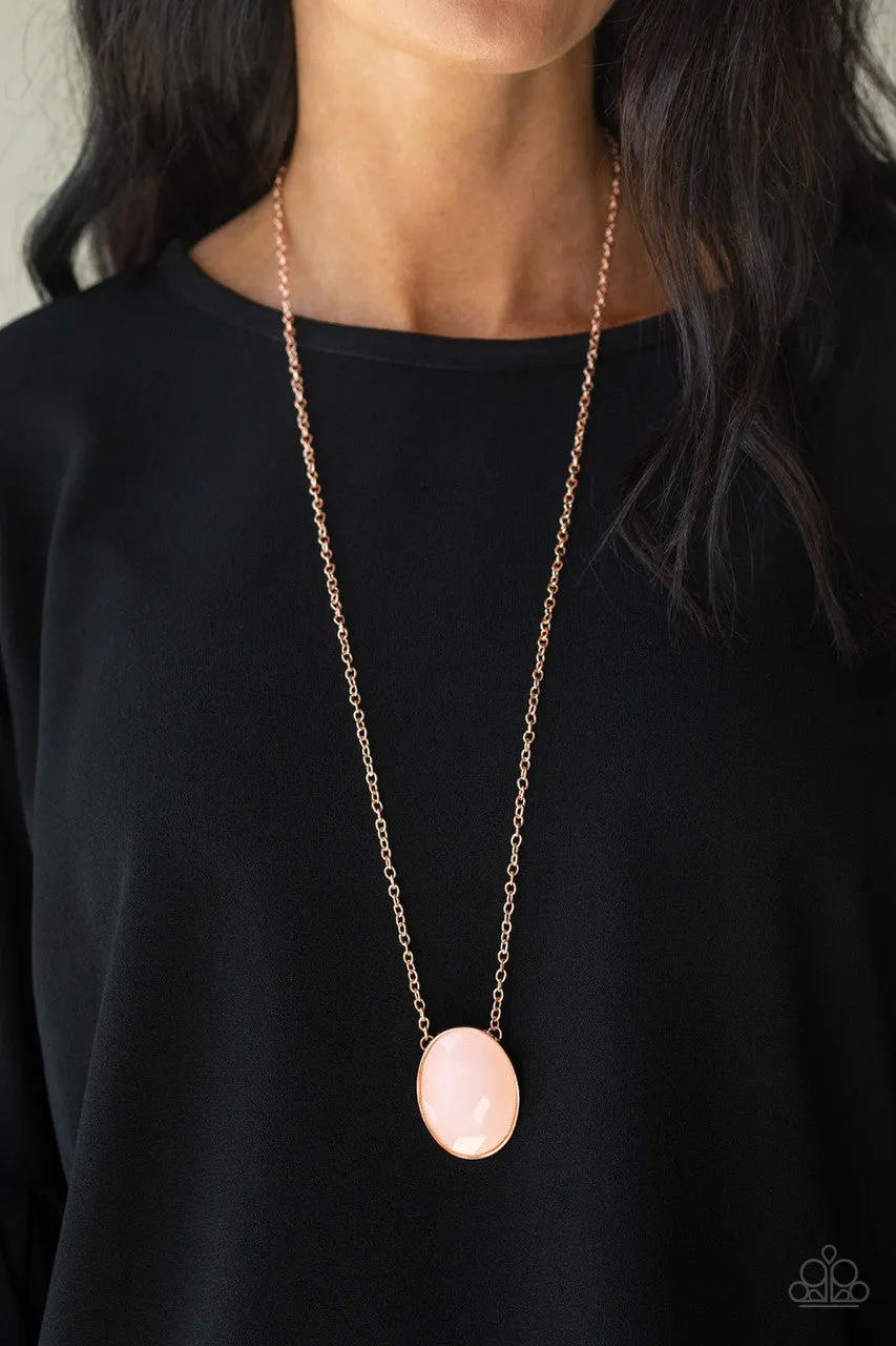 Intensely Illuminated Copper Paparazzi Necklace