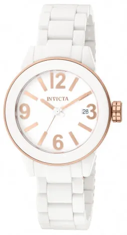 Invicta Women's 1163 Ceramics White Dial Two-tone Quartz Watch