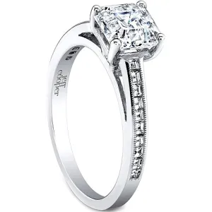 Jeff Cooper Asscher Channel Set Diamond Engagement Ring