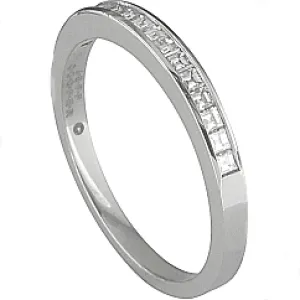 Jeff Cooper Channel Set Asscher Cut Diamond Wedding Band