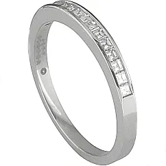 Jeff Cooper Channel Set Asscher Cut Diamond Wedding Band