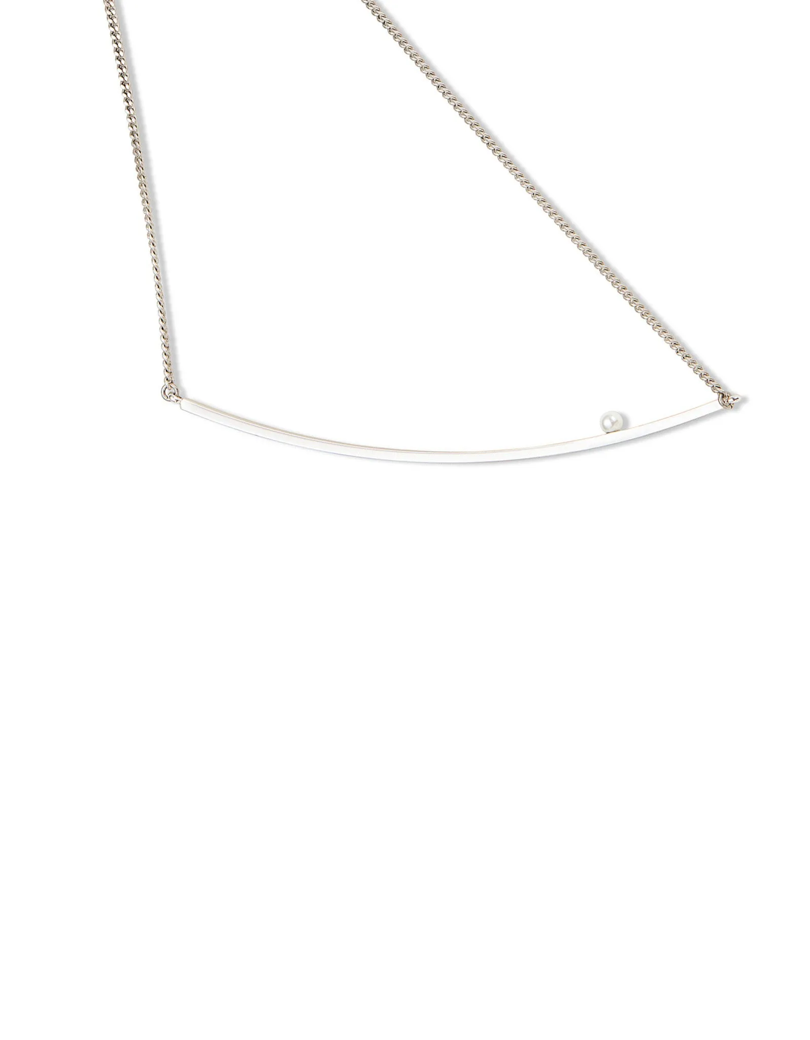 Jenny Bird Maigret Swing Necklace w/Pearl in Silver