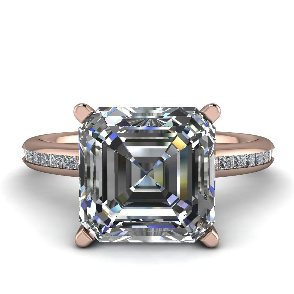 Joanna Asscher Moissanite Channel-Set Princess Diamond Ring