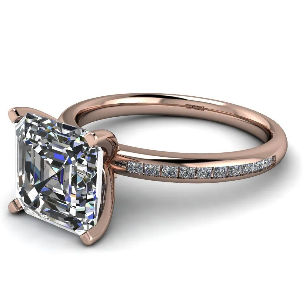 Joanna Asscher Moissanite Channel-Set Princess Diamond Ring