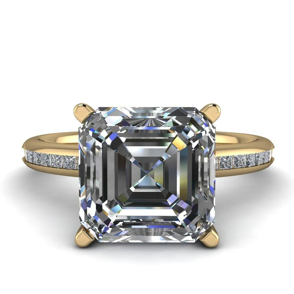 Joanna Asscher Moissanite Channel-Set Princess Diamond Ring