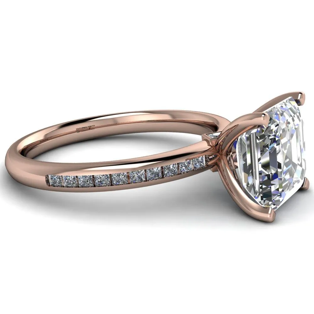 Joanna Asscher Moissanite Channel-Set Princess Diamond Ring