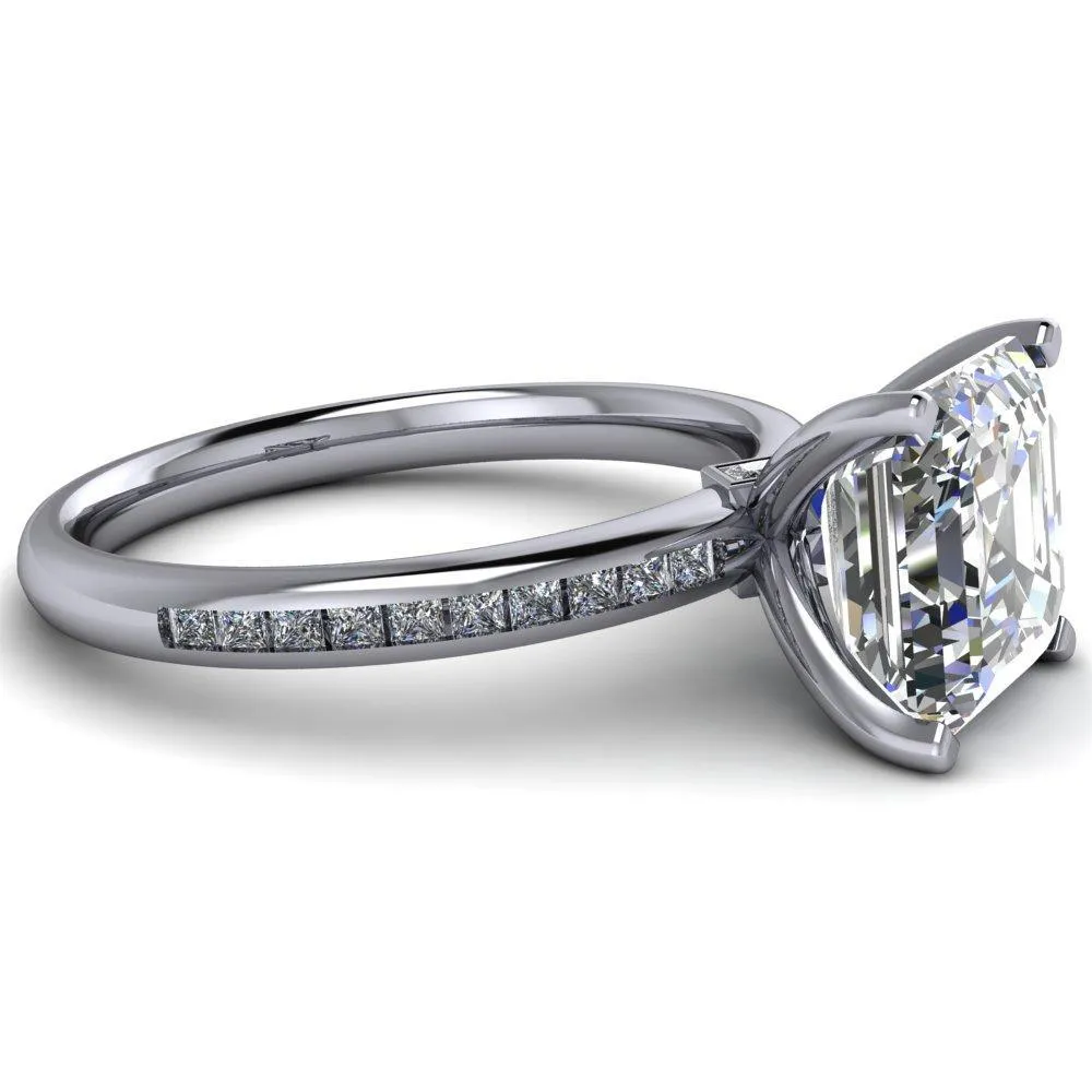 Joanna Asscher Moissanite Channel-Set Princess Diamond Ring