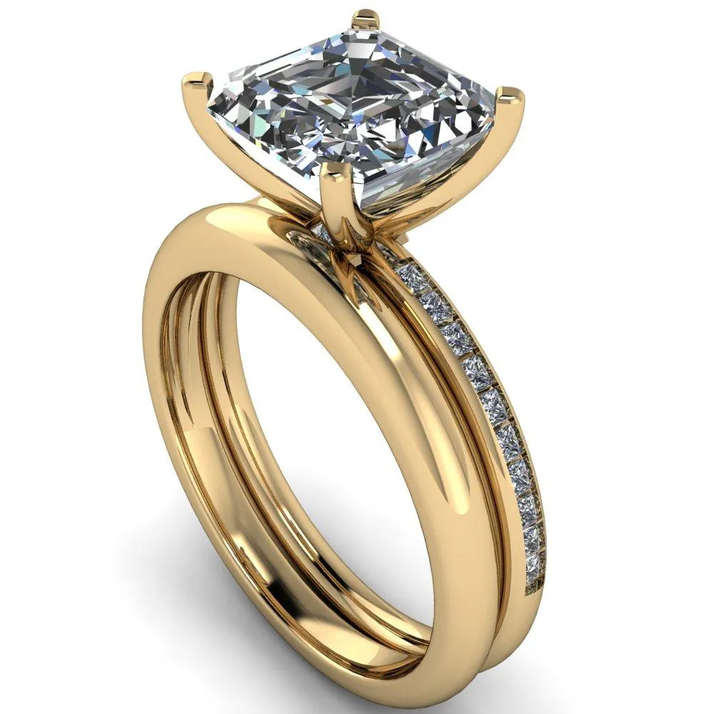 Joanna Asscher Moissanite Channel-Set Princess Diamond Ring