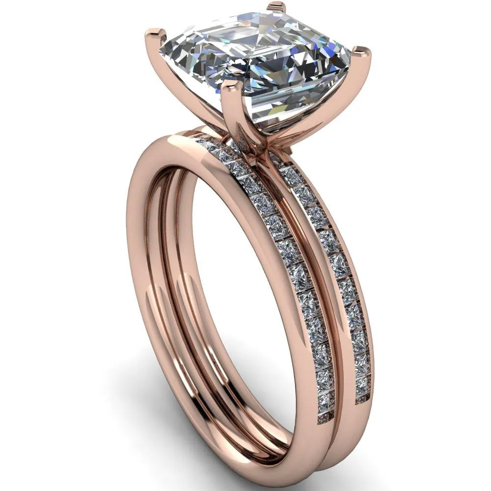 Joanna Asscher Moissanite Channel-Set Princess Diamond Ring