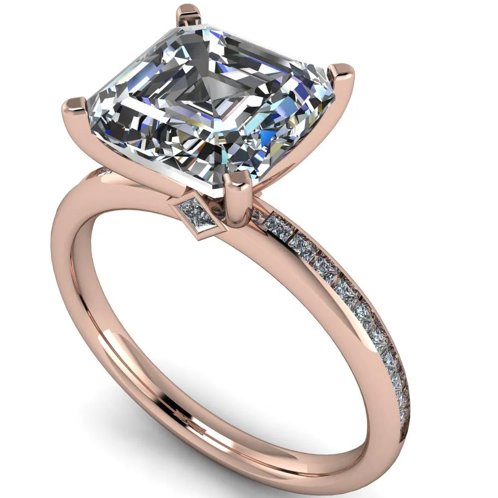 Joanna Asscher Moissanite Channel-Set Princess Diamond Ring