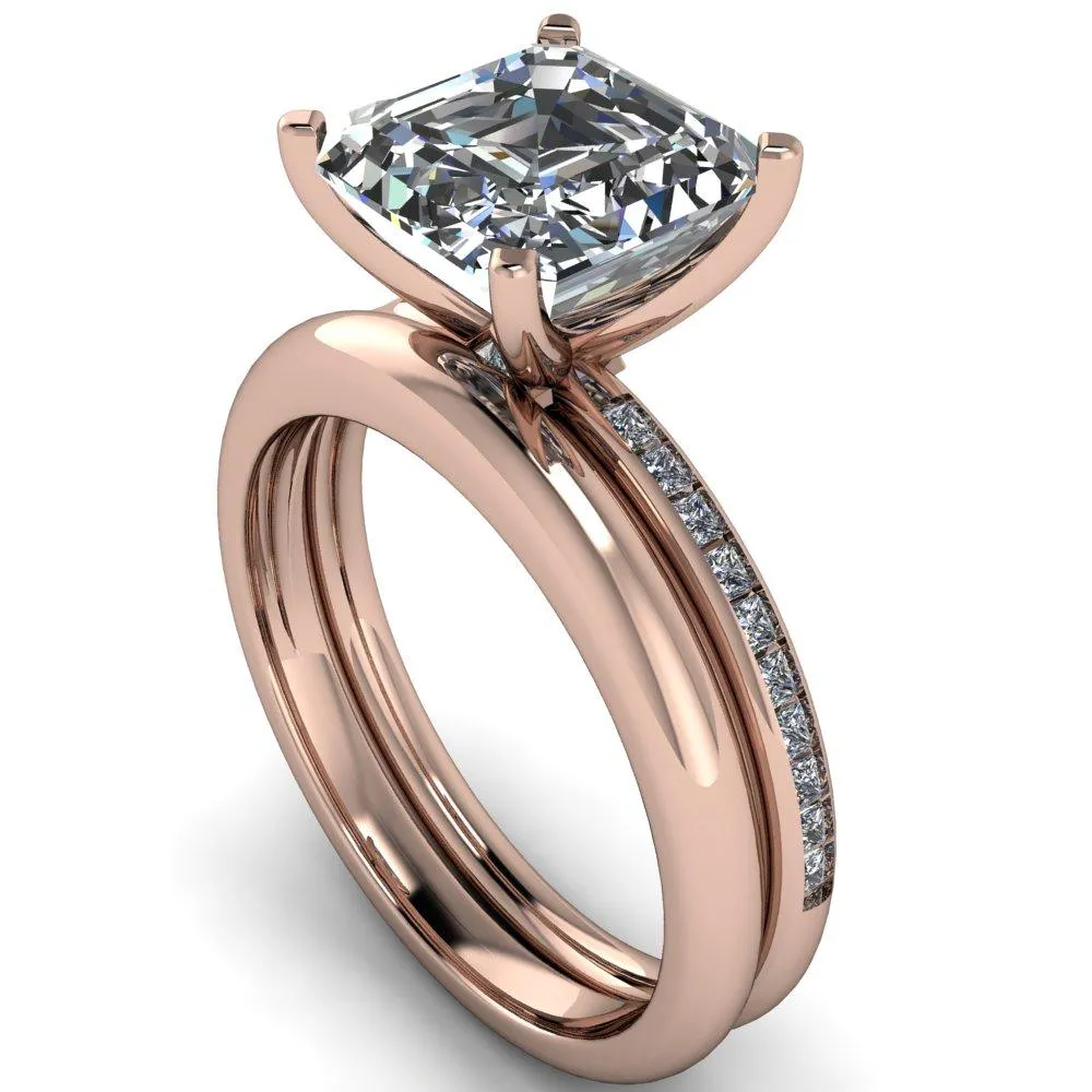 Joanna Asscher Moissanite Channel-Set Princess Diamond Ring