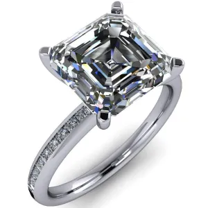 Joanna Asscher Moissanite Channel-Set Princess Diamond Ring