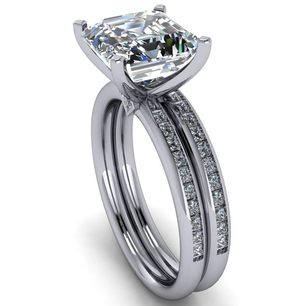 Joanna Asscher Moissanite Channel-Set Princess Diamond Ring