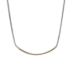 John Hardy Essentials Mixed Metals Smiley Bar Necklace