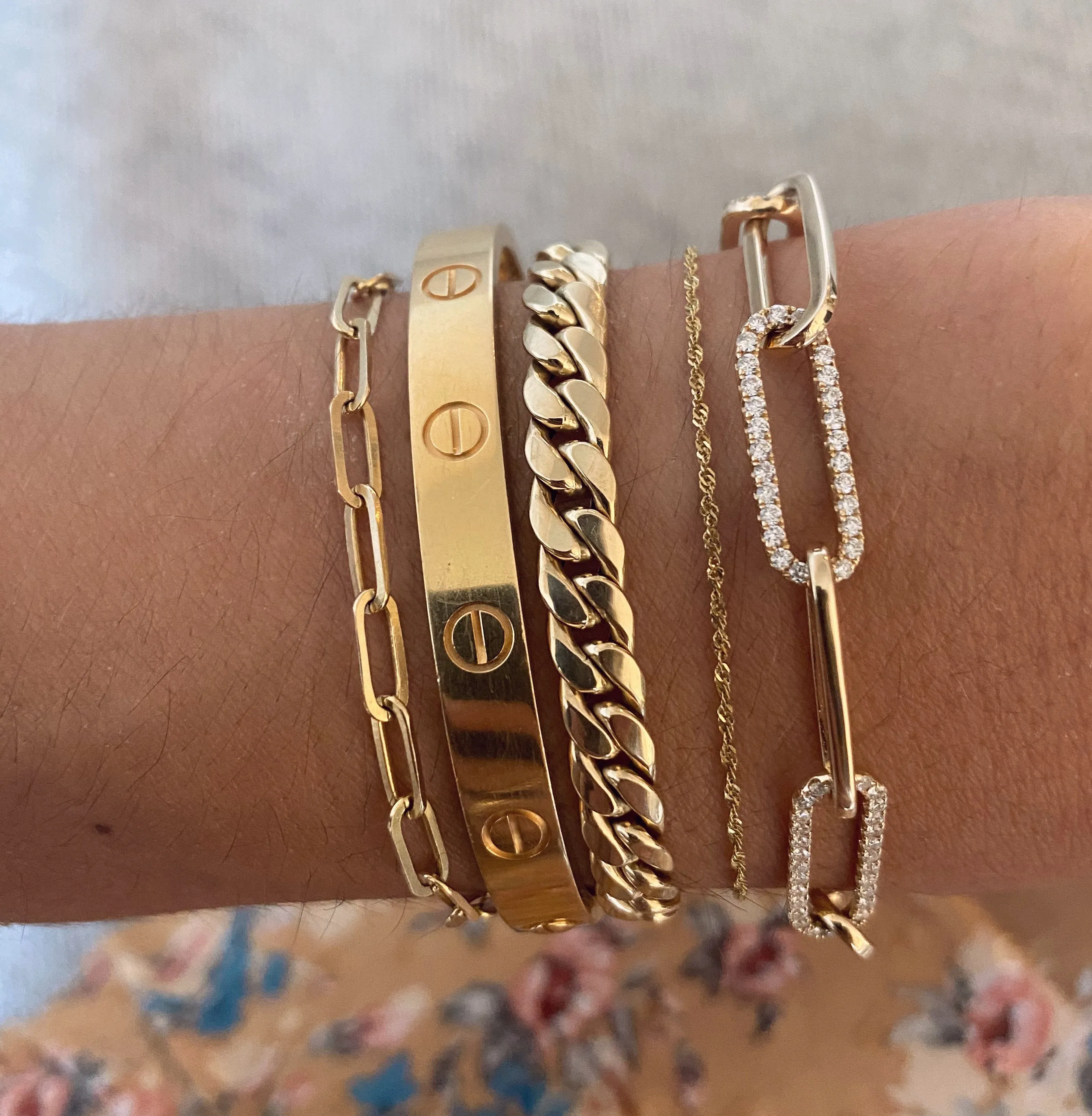 JULIANA- The Diamond Paperclip Bracelet