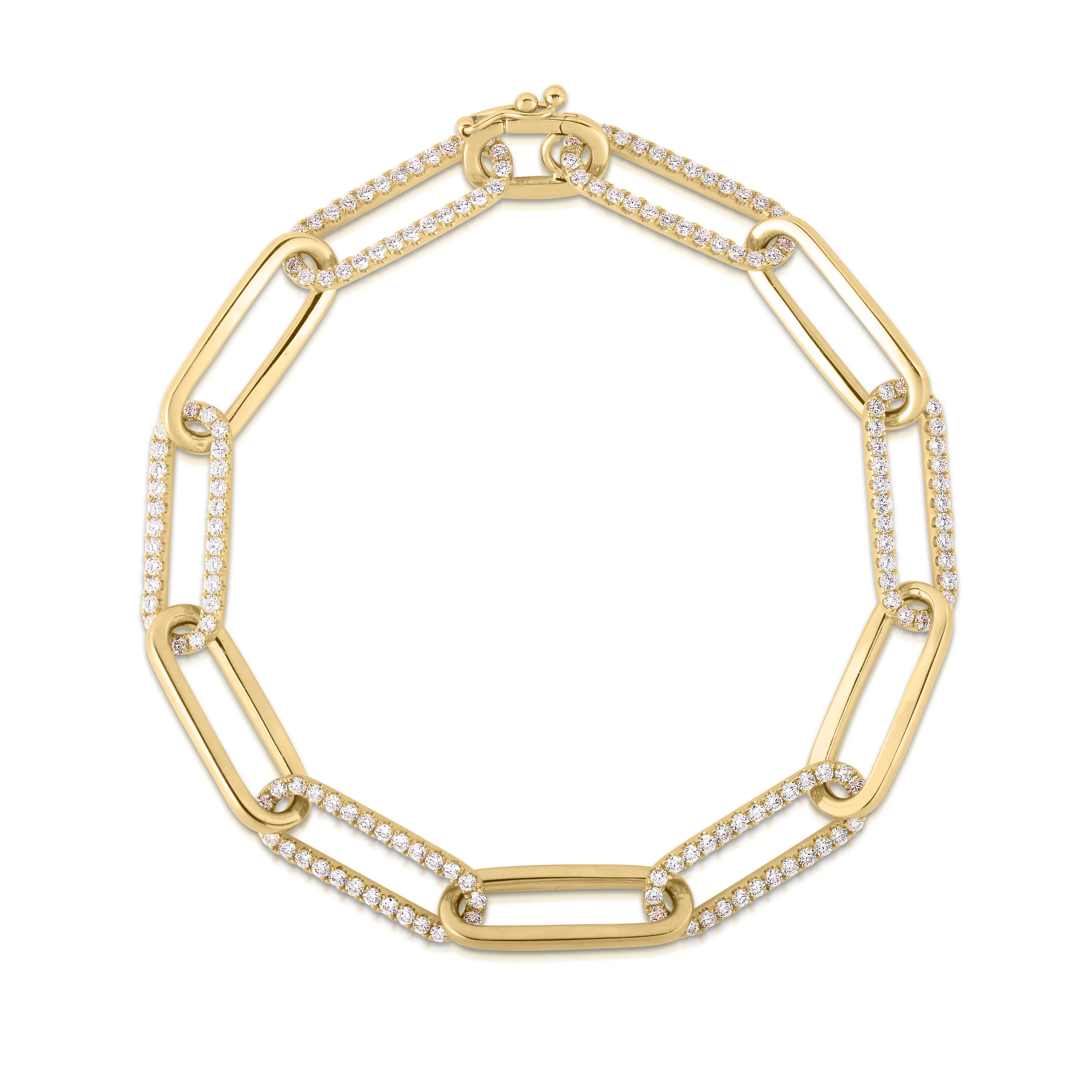 JULIANA- The Diamond Paperclip Bracelet